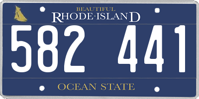 RI license plate 582441