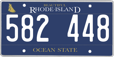 RI license plate 582448