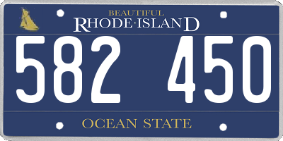 RI license plate 582450