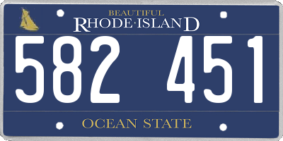 RI license plate 582451