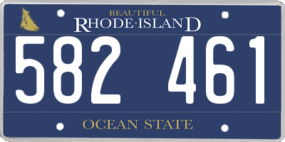 RI license plate 582461