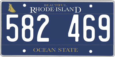 RI license plate 582469