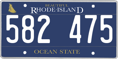 RI license plate 582475