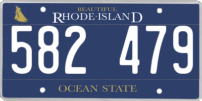 RI license plate 582479