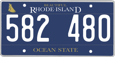 RI license plate 582480