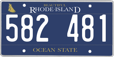 RI license plate 582481