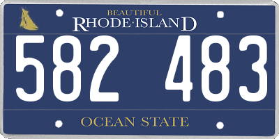 RI license plate 582483