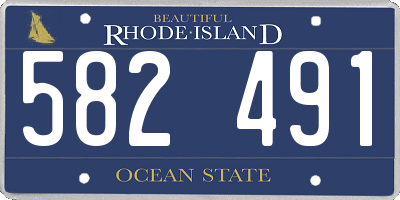 RI license plate 582491
