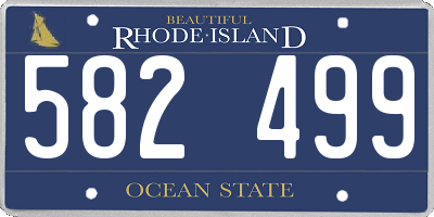 RI license plate 582499
