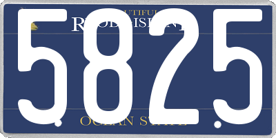 RI license plate 5825