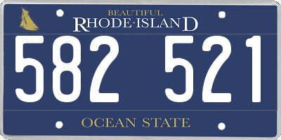 RI license plate 582521