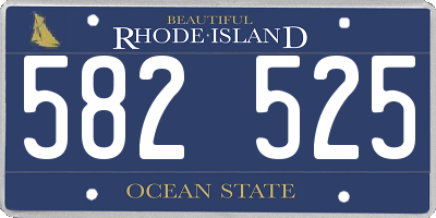 RI license plate 582525