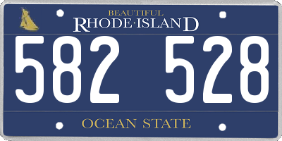 RI license plate 582528