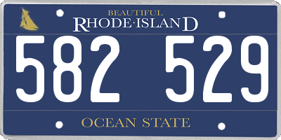 RI license plate 582529
