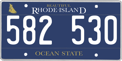RI license plate 582530