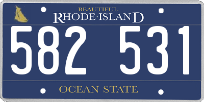 RI license plate 582531