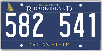 RI license plate 582541