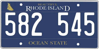 RI license plate 582545