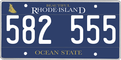 RI license plate 582555