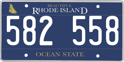 RI license plate 582558