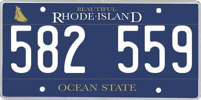 RI license plate 582559