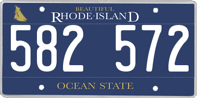 RI license plate 582572