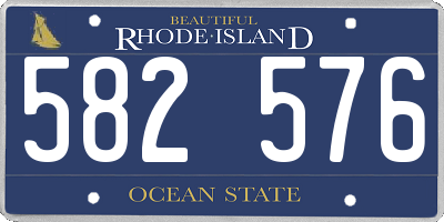 RI license plate 582576
