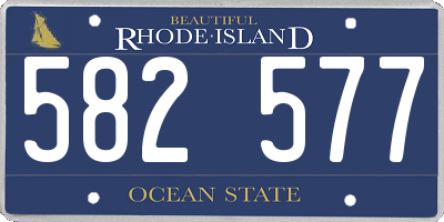 RI license plate 582577