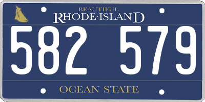 RI license plate 582579