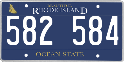 RI license plate 582584