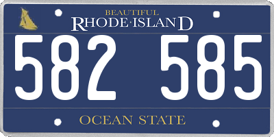 RI license plate 582585