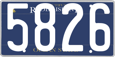 RI license plate 5826