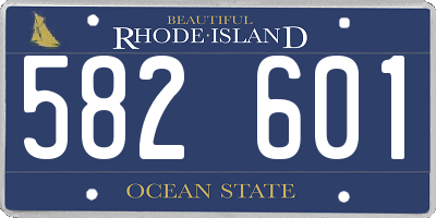 RI license plate 582601