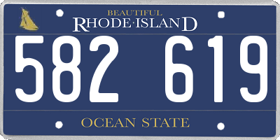 RI license plate 582619