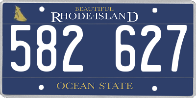 RI license plate 582627