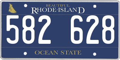 RI license plate 582628
