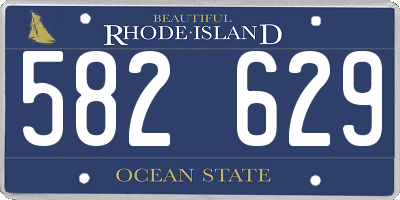 RI license plate 582629