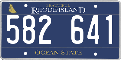 RI license plate 582641