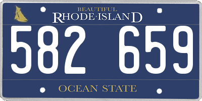 RI license plate 582659
