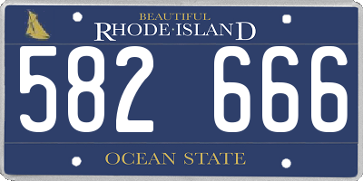 RI license plate 582666