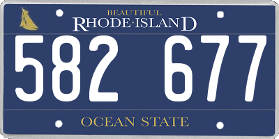 RI license plate 582677