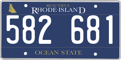 RI license plate 582681