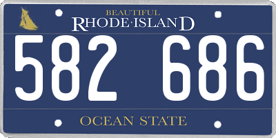 RI license plate 582686