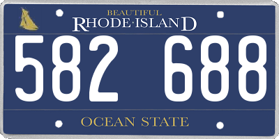 RI license plate 582688