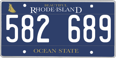 RI license plate 582689