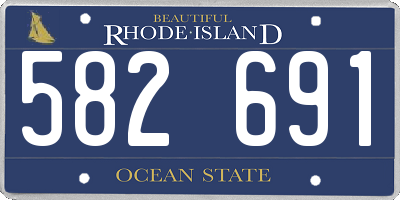 RI license plate 582691
