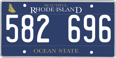 RI license plate 582696