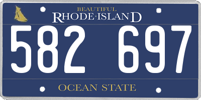 RI license plate 582697