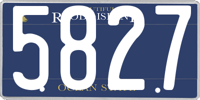 RI license plate 5827