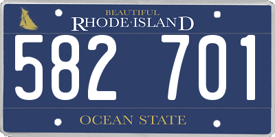 RI license plate 582701